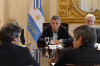 Macri encabeza una reunión de Gabinete en la Casa Rosada