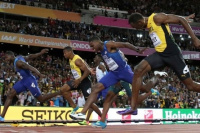 Usain Bolt no pudo en su última carrera de 100 metros