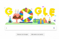 Ruleta de la fortuna del cumpleaños 19 de Google