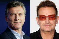 Macri recibe a Bono, el líder de U2, en la Casa Rosada