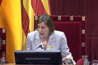 La presidenta del legislativo catalán acató la orden de Madrid y dio por disuelto el parlamento