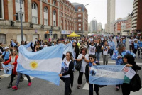 Familiares de los tripulantes del ARA San Juan protestaron en Mar del Plata
