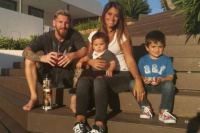 La familia Messi se juntó con Papá Noel