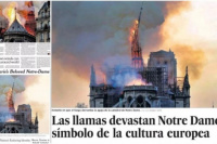 Los medios del mundo lamentaron el incendio de Notre Dame