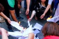 Por el aumento del servicio, quemaron boletas de Energía San Juan
