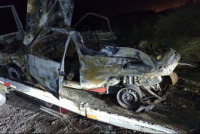 Encontraron incendiado el auto que había sido robado a una mujer policía