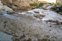 Pampa el Leoncito: un aluvión dañó el ingreso y turistas quedaron varados