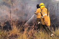 Continúa el trabajo de la dotación de bomberos sanjuaninos en Corrientes