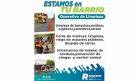 Operativo de mantenimiento y limpieza en Rawson