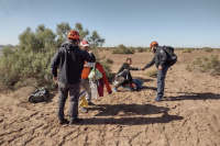 Rescataron a dos hombres que se perdieron camino a la Difunta Correa 