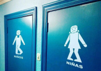 Polémica: un jardín de infantes quiere quitar los carteles y que no haya más baños separados por género