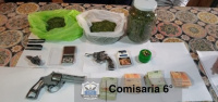 Allanaron a un sujeto con armas, dinero y drogas en Pocito