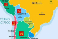 En un mapa, Eduardo Bolsonaro marcó a la Argentina como país comunista