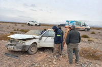 Una mujer volcó en Iglesia y debió ser hospitalizada