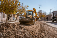 Rawson: comenzaron los trabajos de repavimentación en el barrio Buenaventura Luna