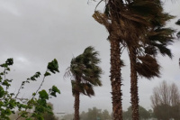 Pronostican un jueves nublado y con fuerte viento Sur en San Juan