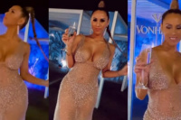 Las fulminantes críticas a Barby Silenzi por el vestido “transparente” que usó en la fiesta de 15 de la hija de El Polaco