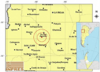 Se registro un sismo de poca profundidad durante la siesta sanjuanina de este lunes