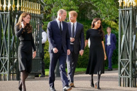 Guillermo, Kate, Harry y Meghan se mostraron juntos en las afueras del castillo de Windsor