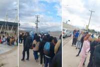 Pese al frío, ya hay jóvenes haciendo fila para ingresar al Bicentenario