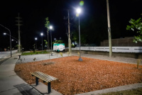 Inauguraron dos plazas, luz LED y cámara de seguridad en el barrio Uruguay
