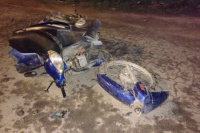 Por un fuerte choque en Capital, un motociclista terminó internado