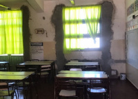 Padres cortaron una calle de Pocito pidiendo mejoras para la escuela de sus hijos: 