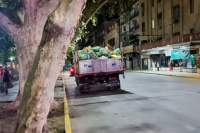Tras los festejos, sacaron 4 camionadas de basura del microcentro sanjuanino