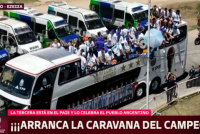 Caravana mundial: los campeones ya recorren las calles de Buenos Aires