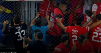 Incidentes en el partido entre Boca e Independiente en San Juan 