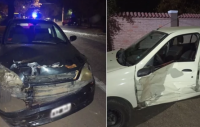 Tránsito demorado en Rivadavia producto de un fuerte choque entre dos autos