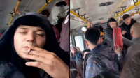 Prendió un cigarrillo en el colectivo y el chofer lo amenazó con un matafuegos para que se bajara