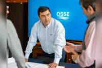Mauricio Ibarra dio comienzo a su gestión en OSSE haciendo un recorrido por las obras de San Juan