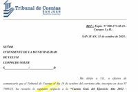 Ullúm: el Tribunal de Cuentas aprobó nuevamente la Cuenta General 2022