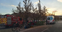 Ocurrió en Zonda: un conductor perdió el control y se estrelló contra un árbol