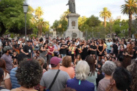 Artistas sanjuaninos marcharon contra la Ley Ómnibus del Gobierno