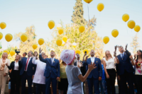 Orrego participó en la suelta de globos por el Día de la Lucha contra el Cáncer Infantil