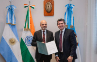 Marcelo Orrego recibió al embajador de la India en Argentina