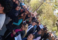 Empleados judiciales marcharon y protestaron contra los aumentos a administradores