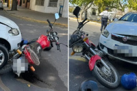 Un padre junto a su hijo fueron internados tras un fuerte choque en Capital