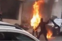 Se prendió fuego frente al Ministerio Público Fiscal en Pergamino: 