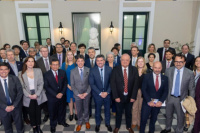 Marcelo Orrego presentó la Fiesta Nacional del Sol 2024 en la casa de San Juan en Buenos Aires