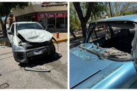 Fuerte siniestro vial en Trinidad dejó a cinco personas heridas, entre ella una bebé