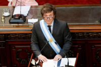 Javier Milei convocó al Gabinete a una cena en la Casa Rosada después de su discurso