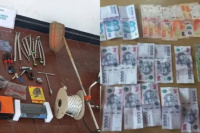 La policía logró incautar dinero, herramientas, teléfonos y ropa en dos allanamientos