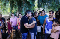 El gobernador Orrego recorrió las zonas más afectadas por las lluvias