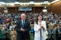 Tadeo Berenguer lanzó su candidatura a rector de la UNSJ junto a Andrea Leceta