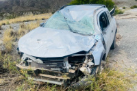 Accidente en Calingasta: un hombre volcó en su camioneta y sufrió múltiples golpes