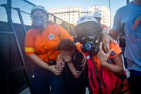 Una niña fue gaseada por Prefectura Naval en la marcha de jubilados al Congreso
