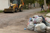 Realizaron un gran operativo de limpieza en un barrio de Rawson